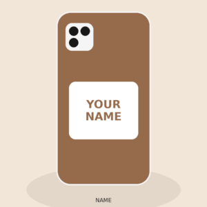 Minimal Clear Custom Name Case
